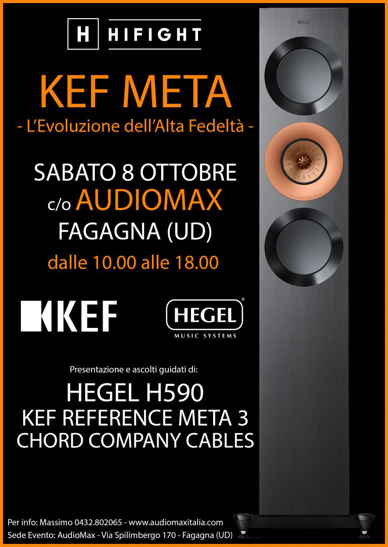 Evento ascolto Kef Reference Meta 3 presso Audiomax